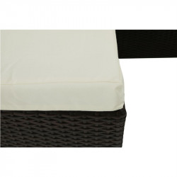 Kerti bútor szett két részes Alera rattan sötétbarna-krém