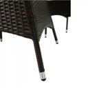 Kerti bútor szett öt részes Randel rattan sötétbarna-bézs