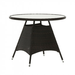 Kerti bútor szett öt részes Randel rattan sötétbarna-bézs