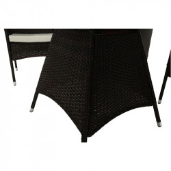 Kerti bútor szett öt részes Randel rattan sötétbarna-bézs