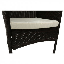 Kerti bútor szett öt részes Randel rattan sötétbarna-bézs