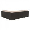 Kerti bútor szett három részes Roden rattan barna-bézs