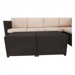 Kerti bútor szett három részes Roden rattan barna-bézs