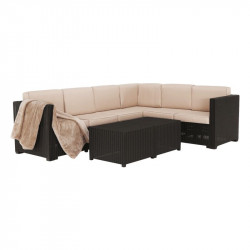 Kerti bútor szett három részes Roden rattan barna-bézs