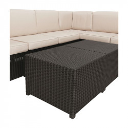 Kerti bútor szett három részes Roden rattan barna-bézs