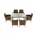 Kerti bútor szett hét részes Garden rattan méz-krém