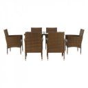 Kerti bútor szett hét részes Garden rattan méz-krém