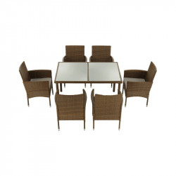 Kerti bútor szett hét részes Garden rattan méz-krém