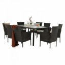 Kerti bútor szett kilenc részes Menibor rattan barna-bézs