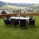 Kerti bútor szett kilenc részes Menibor rattan barna-bézs