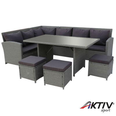 Kerti bútor szett öt részes Stark szürke