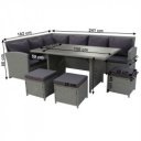 Kerti bútor szett öt részes Stark szürke