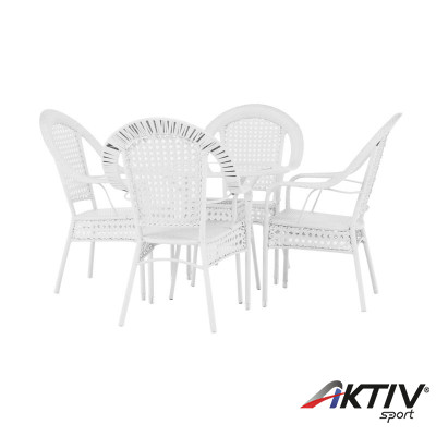 Kerti bútor szett öt részes Koven fehér