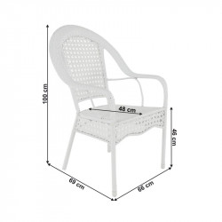 Kerti bútor szett öt részes Koven fehér