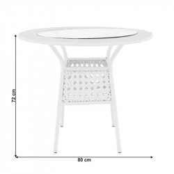 Kerti bútor szett öt részes Koven fehér