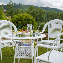 Kerti bútor szett öt részes Koven fehér