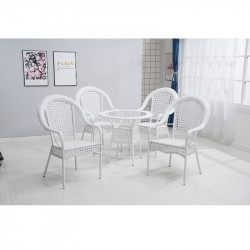 Kerti bútor szett öt részes Koven fehér