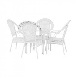 Kerti bútor szett öt részes Koven fehér Kert Tempo Kondela