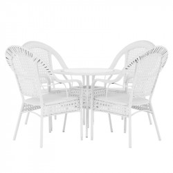 Kerti bútor szett öt részes Koven fehér