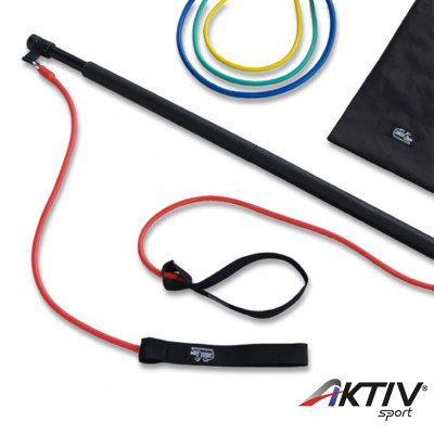Fitnesz rúd gumikötéllel Body-Stick set