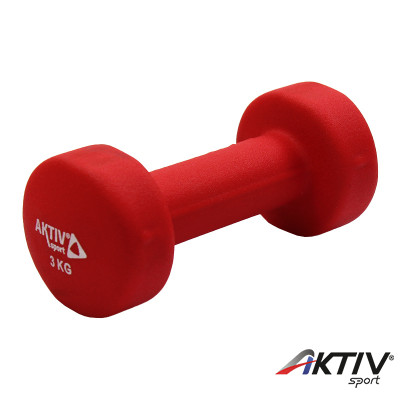 Szépséghibás súlyzó neoprén Aktivsport 3 kg piros