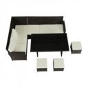 Kerti bútor szett öt részes Stark barna-krém