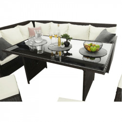 Kerti bútor szett öt részes Stark barna-krém