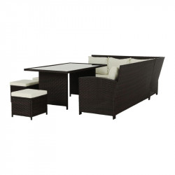 Kerti bútor szett öt részes Stark barna-krém