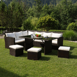 Kerti bútor szett öt részes Stark barna-krém