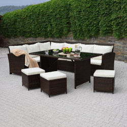 Kerti bútor szett öt részes Stark barna-krém