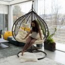 Függőfotel dupla Dalvea barna-bézs