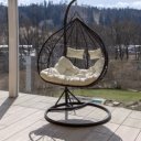 Függőfotel dupla Dalvea barna-bézs