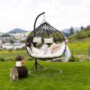 Függőfotel dupla Dalvea barna-bézs