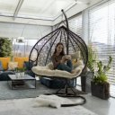 Függőfotel dupla Dalvea barna-bézs