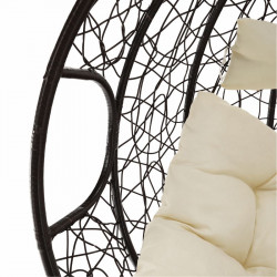 Függőfotel dupla Dalvea barna-bézs