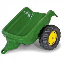 Trailer utánfutó Rolly Kid zöld-sárga Lábbal hajtható járművek Rolly Toys