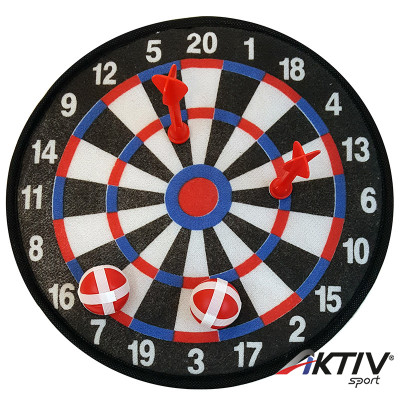 Tépőzáras darts tábla labdákkal és nyilakkal