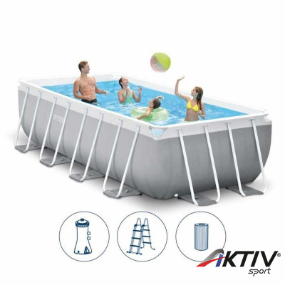 Fémvázas medence szett Intex Prism 400x200x122 cm
