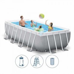 Fémvázas medence szett Intex Prism 400x200x122 cm Medence Intex