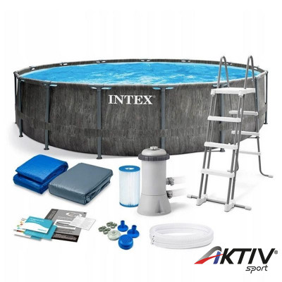 Merevfalú medence Intex Greywood Prism 457x122 cm 26742NP