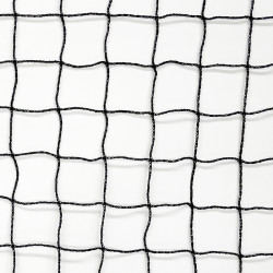 Védőháló, 4x4 cm, olasz, 1,5 mm fekete csomómentes Sportszer Olasz Sportháló