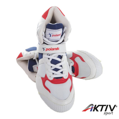 Gerelyhajító szögescipő Polanik fehér-kék 36