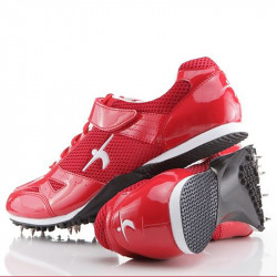 Szögescipő Polanik piros-ezüst 39