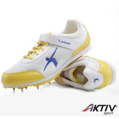 Hármasugró szögescipő Polanik sárga-fehér 36