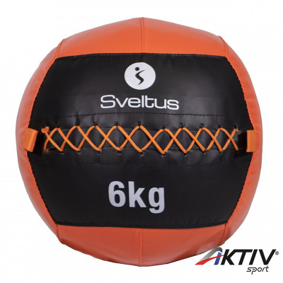 Wall ball Sveltus 6 kg fekete-narancs