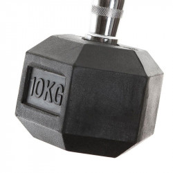 Hatszögletű gumírozott kézisúlyzó 2 kg