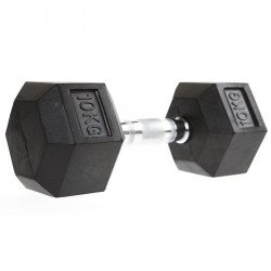 Hatszögletű gumírozott kézisúlyzó 2 kg Fitness Thor