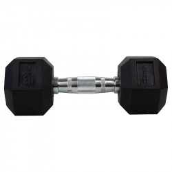 Hatszögletű gumírozott kézisúlyzó 7 kg