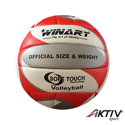 Röplabda Winart Soft Touch méret:5 fehér-piros-ezüst