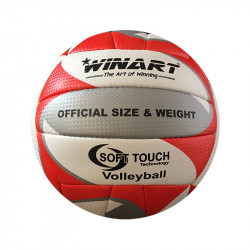 Röplabda Winart Soft Touch méret:5 fehér-piros-ezüst Sportszer Winart